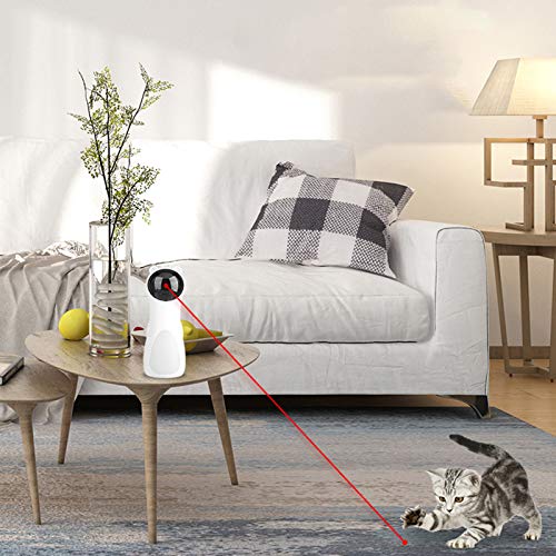 DECDEAL Brinquedo a laser Cat, Ponteiro Laser Rotativo Automático para Gatos, Ferramenta Chaser de E
