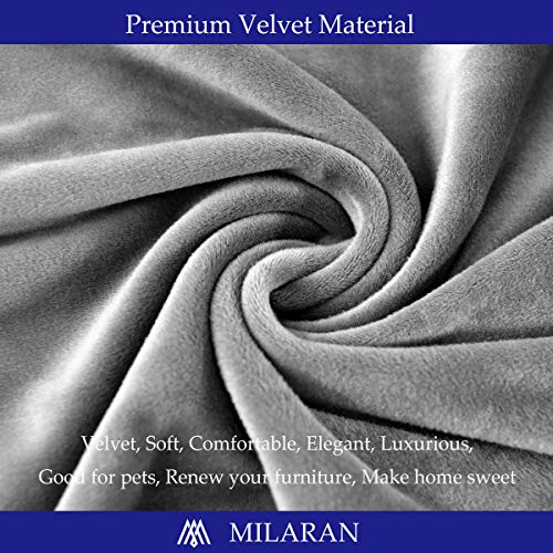 image for MILARAN Velvet Dining Chair Seat Slipcover, Soft Stretch Chair Cushion