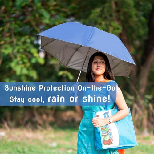 Image of HACER Mini Umbrella with Capsule Case Foldable UV Proof Windproof Compact Pocket Lightweight Travel Umbrellas for Women Men Kids (Pack of 1, Random Color)