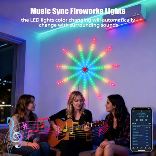 Tira de luces LED Firework multicolor con control inteligente miniatura 3