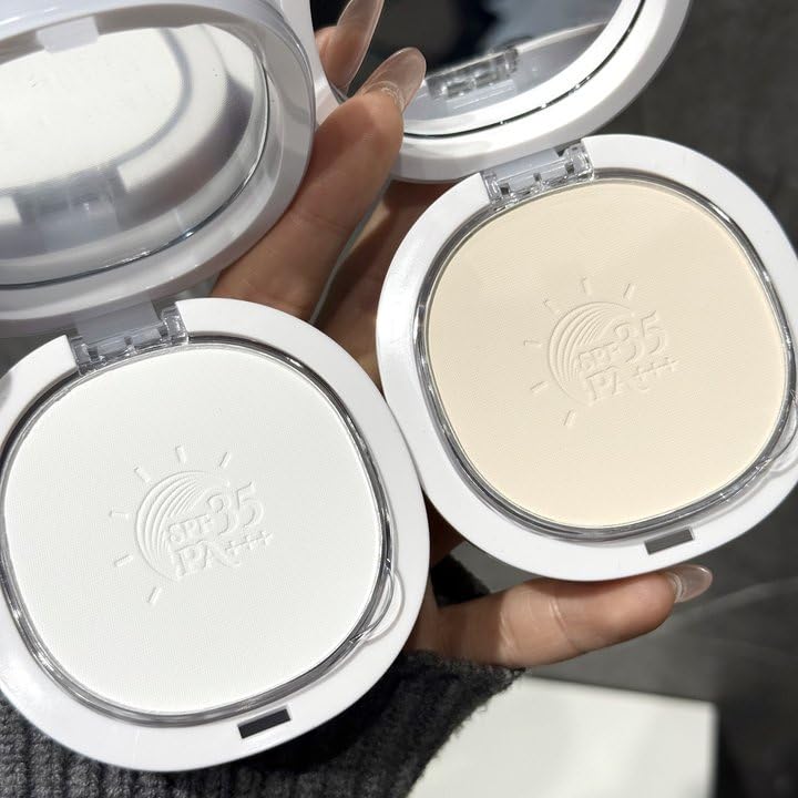 Sunscreen Makeup Setting Pressed Powder - SPF35+/PA+++, 7g | Oil Control, Long-Lasting Waterproof, 4-in-1 (Setting/Touch-Up/Base/Sunscreen) - Image 7