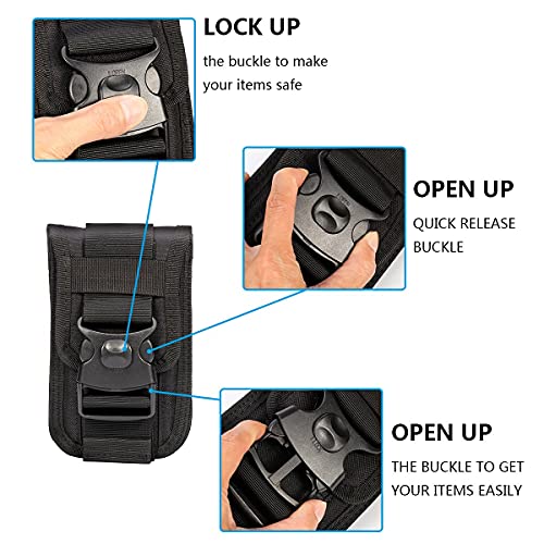 Ironseals Double Capacity Tactical Molle Belt Waist Pouch Phone Holster With Card Slots For Iphone 14 Plus/14 Pro Max/14 Pro/14/13 Pro Max/12Promax/12Pro/11/Xsmax, Samsung S22/S21/S20/S10 #TOP2