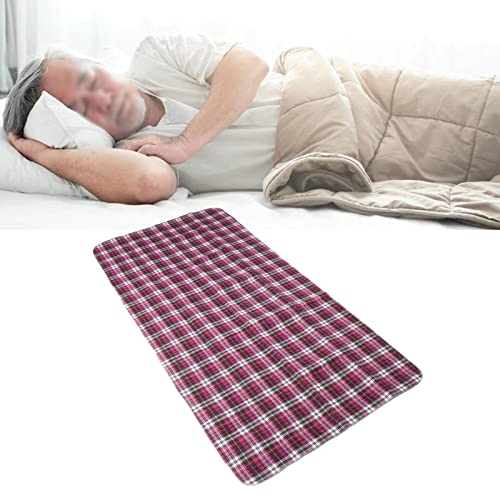 Palmilha lavável, 3 camadas de algodão confortável de alta absorção respirável xadrez roxo protetor