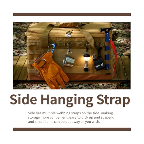 Tactical Camping Storage Bag, 30L Collapsible Bag with 3 Adjustable Dividers and handle, Heavy Duty Duffel for Outdoor Camping Travel Picnic4