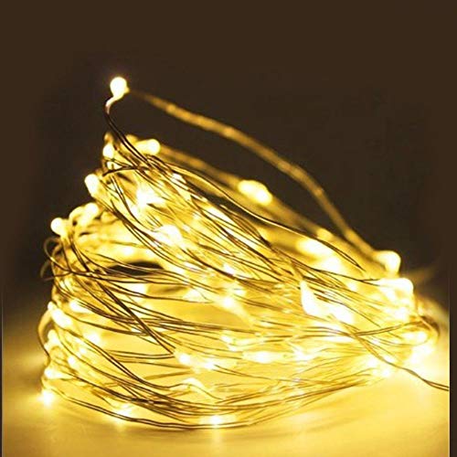 Cordão de Cobre Luz de Fada - 10 Metros - 100 Leds - A Pilha