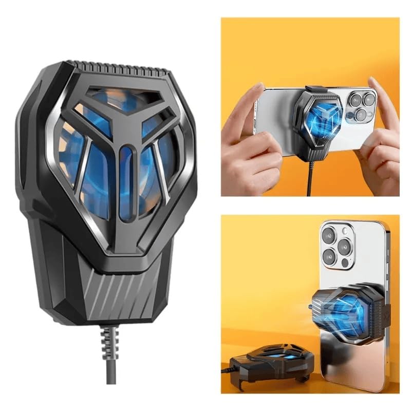 Image of Mobile Phone Cooler - USB-Powered Mobile Gaming Radiator with High-Speed| Portable Heat Dissipation Tool for Android & iOS Smartphones - Ideal for PUBG, Free Fire, COD & More