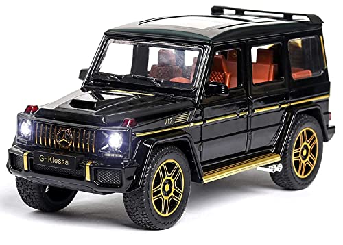 Image of Alloy Metal Car 1:24 AMG G63 G-Klessa Diecast Pullback Toy car with Openable Doors & Light, Music Boys Gifts Toys for Kids (Black)