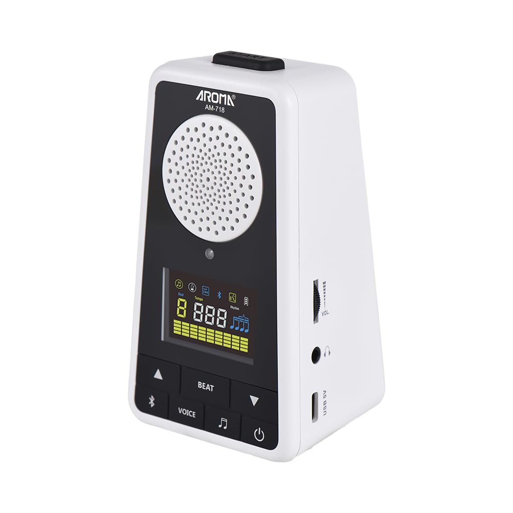 metronom gitarowy metronom metronom do fortepianu tuner metronomu cyfrowy metronom metronom do gitary AROMA 2 w 1 Metronom BT głośnik do gitary fortepianu bębna skrzypce akumulator cyfrowy