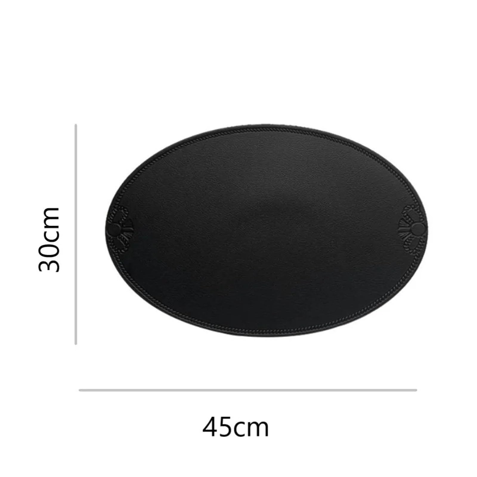 1/4/10 pièces Napperons Ovales Intérieur Extérieur Noir Faux Cuir Napperon Réversible Imperméable Tapis de Table Patio(RE Pink,10pcs 30x45cm)