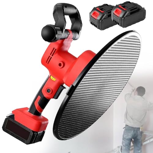 Paleta eléctrica para mortero de cemento de hormigón, máquina pulidora de pared manual con batería de litio, 6 velocidades ajustables para una mezcla y acabado eficientes