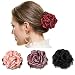 4 Pack Flower Shape Big Hair Clips For Women Fashion Headwear (color 1)