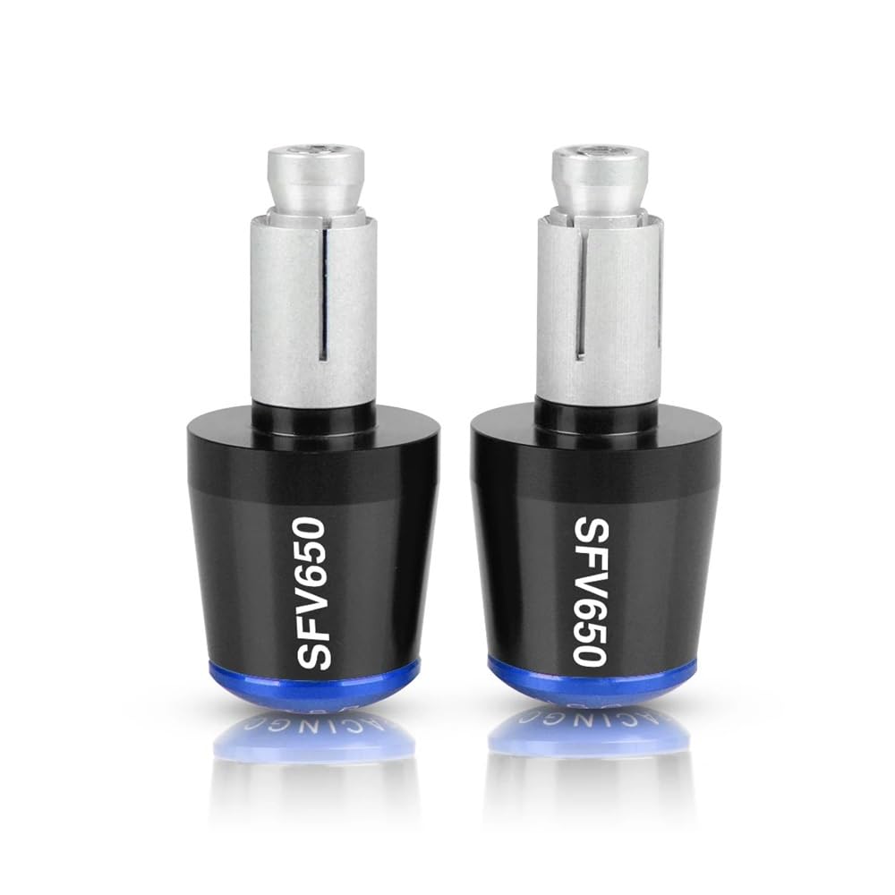 Moto Tappo Manubrio per Suzu&Ki per Gladius 650 per SFV650 per Gladius 2009-2015 2010-2013 2011 Moto 7/8 "22MM Manubrio Manopole A Molla Maniglia Bar End cap(Nero Blu)