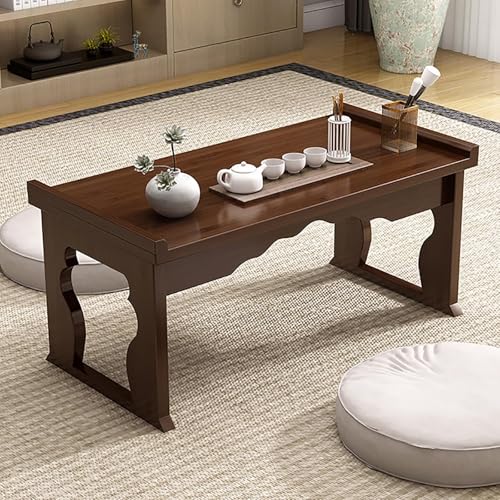 Table Basse Japonaise Bois Massif Pliante au Design Minimaliste - 2