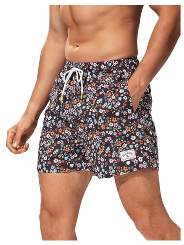 SOLY HUX Swim Trunks for Men Drawstring Board Shorts Beach Swimwear Bathing Suits with Pockets3