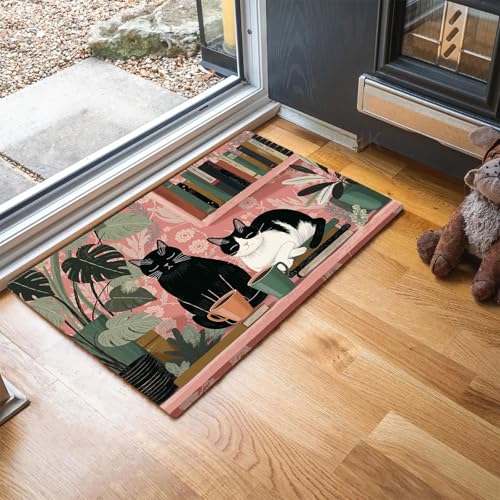 Tapis de sol de bain antidérapant paillasson chat mignon bohème - 4