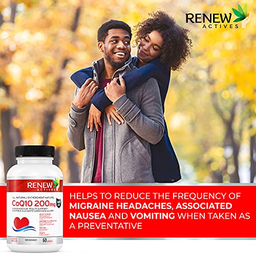 Renew Actives Coq10 Ubiquinone Supplement: 200Mg Coenzymeq10 Supplements For Cardiovascular,Neurological, And Immune System Health Support - High Potency Oxidized Coq10 Pills - 60 Veggie Capsules #TOP1