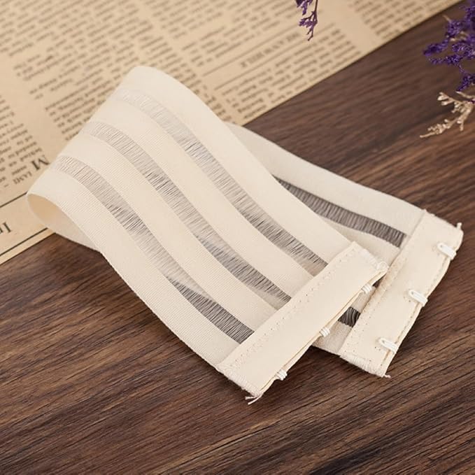 LUVINA Adjustable Transparent Bra Extenders for Women, 3-Hook Elastic Invisible Back Extension Strap, Soft Anti-Slip Stretchable Bra Band, 24-31cm (Skin) - Image 3 thumbnail