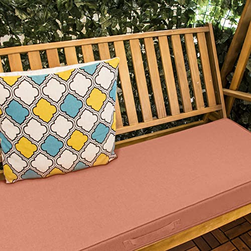 Pcinfuns Outdoor Bench Cushions Water-Resistant 54 X 18 X 3 Inch, Patio Furniture Chair Pads,Swing Cushion,Patio Loveseat Cushion,Orange Red #TOP6
