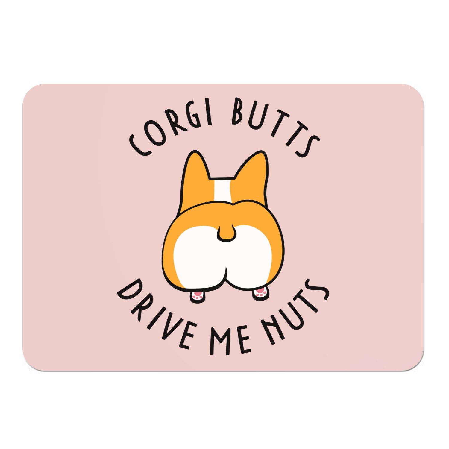 Lot de 4 napperons Corgi rose en liège, le cadeau idéal pour amoureux des chiens