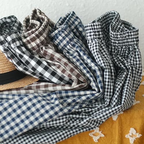 Women Boho Japanese Style Cotton Linen Pants Elastic Waist Relax Fit Trousers4