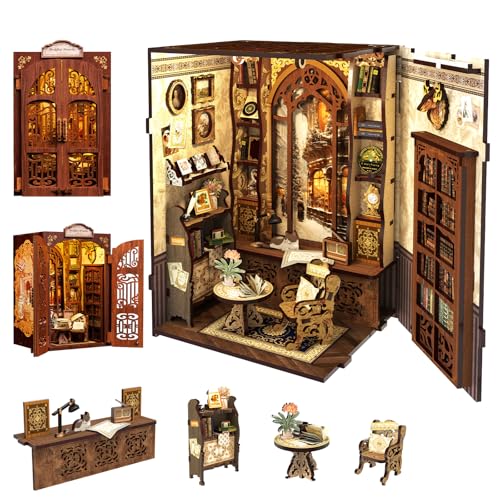 【DIY Prodotto 】Questo è un kit di diy book nook incorporato che consiste in molti piccoli pezzi, realizzati con materiali di alta qualità, robusti e durevoli, questo kit di libreria è adatto per le età di 14 anni in su. È un ottimo modo per coinvolgere adolescenti e adulti e ispirarli a progettare e costruire come veri ingegneri