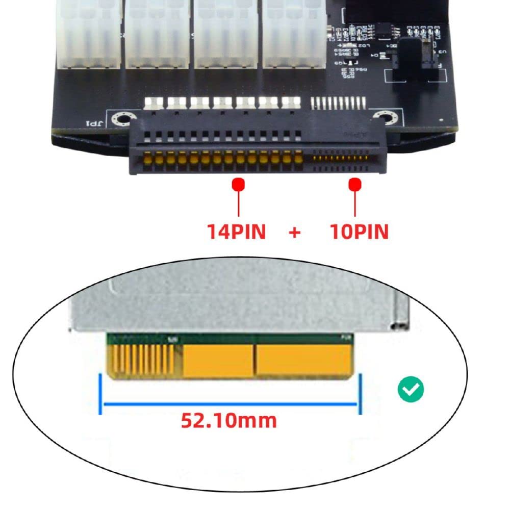 Amazon | Cablecc 14+10ピン フレックススロットサーバーパワーボード 16x6ピン 電源ボード CHIA ETH  BTCマイニングマイナー用 | cablecc | 電源ユニット 通販