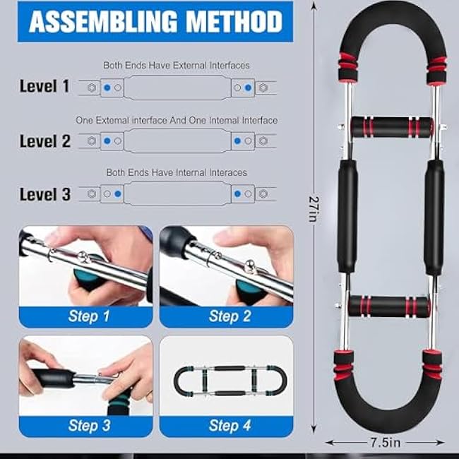 Twister Arm Trainer, Strength Training Wrist & Forearm Strengtheners Arm Exercise Equipment, Chest Workout Equipment, Portable Spring Resistance for Home and Gym