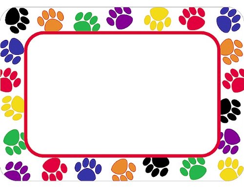 Teacher Created Resources Colorful Paw Prints Name Tags (5168)