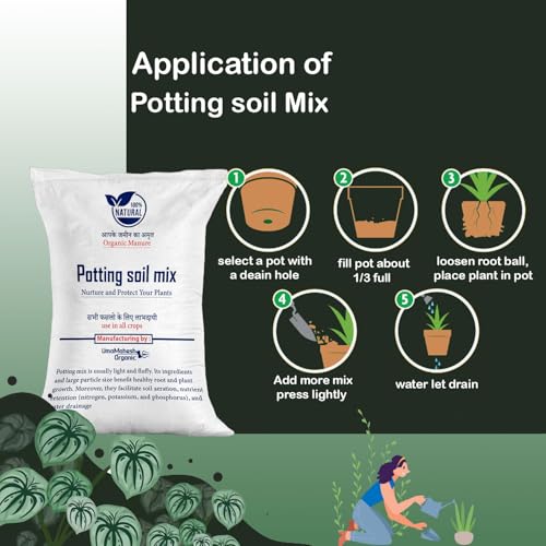 Image of Umamahesh Organic Potting Soil Mix 25 Kg | Organic Garden Soil for Plants | Ready to Use Potting Mix for Indoor & Outdoor Gardening