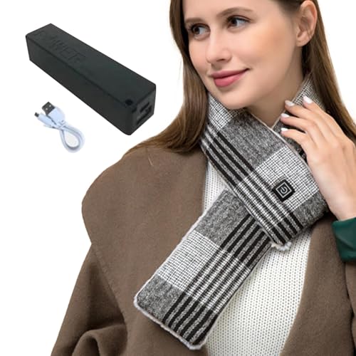 Écharpe chauffante avec 3 réglages de température réglables pour homme et femme