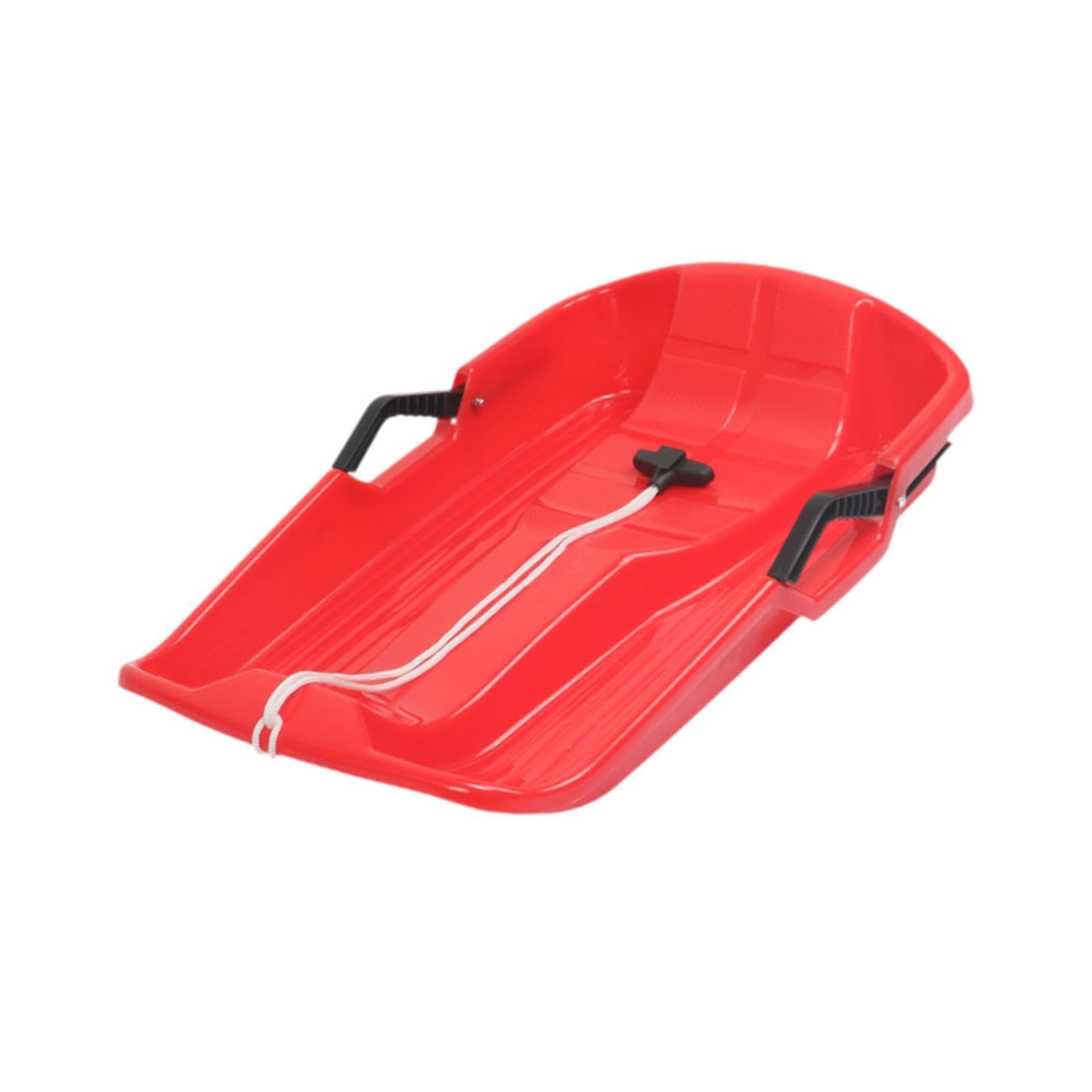 Colaxi Snow Sled for Children Sleigh Slider Toboggan Sleigh Sledge Snowboard with Rope Handles Outdoor Winter Ski Board Sand Sliding, Red