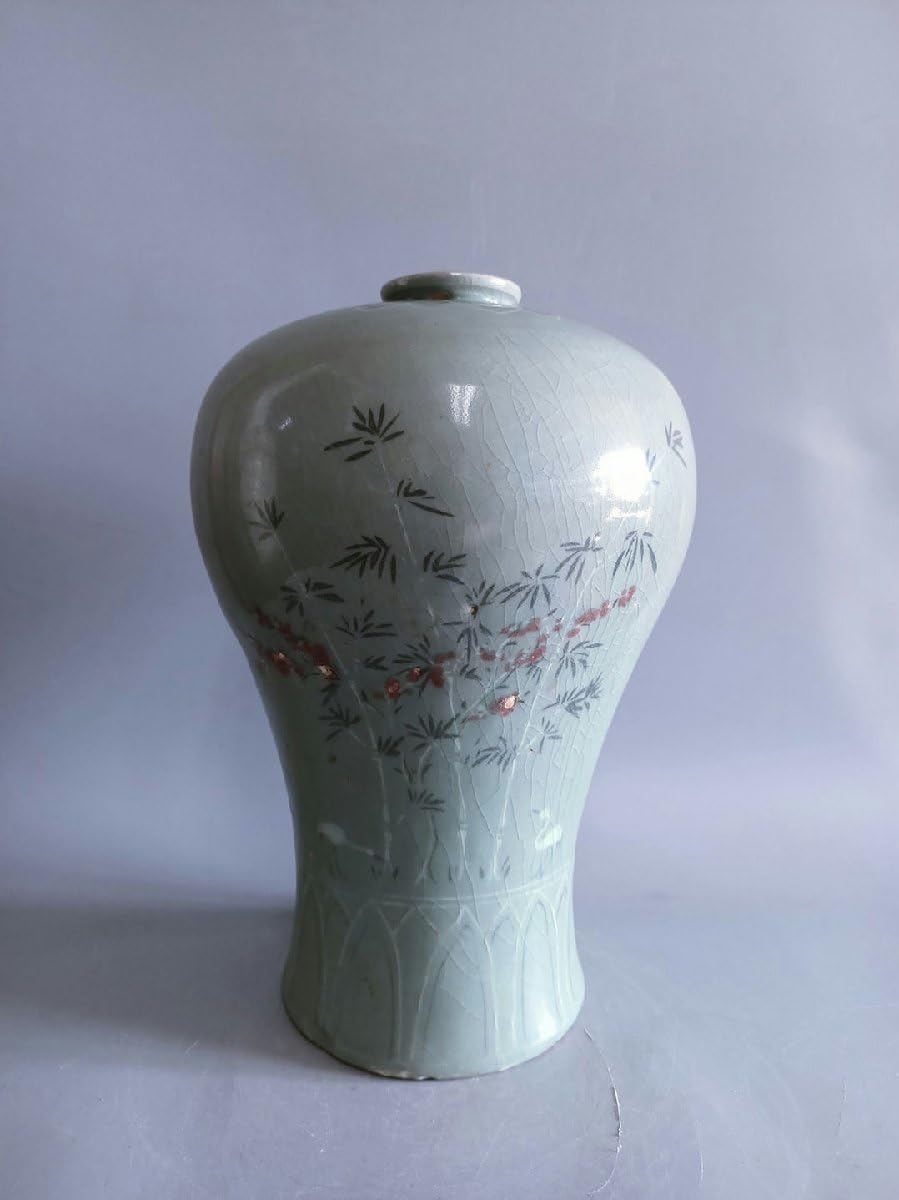 高麗青磁瓶　朝鮮美術 高麗青磁陰刻花文鶴首瓶 | 朝鮮陶磁器 | 利菴アーツコレクション