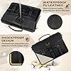RAINSMORE Messenger Bag PU Leather Laptop Bag 15.6 Inch Waterproof Briefcase for Men Work Satchel Bag Business Shoulder Bag for College Black #3