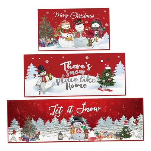 Tapis de Cuisine Noël Doux pour Protéger le Sol de la Maison