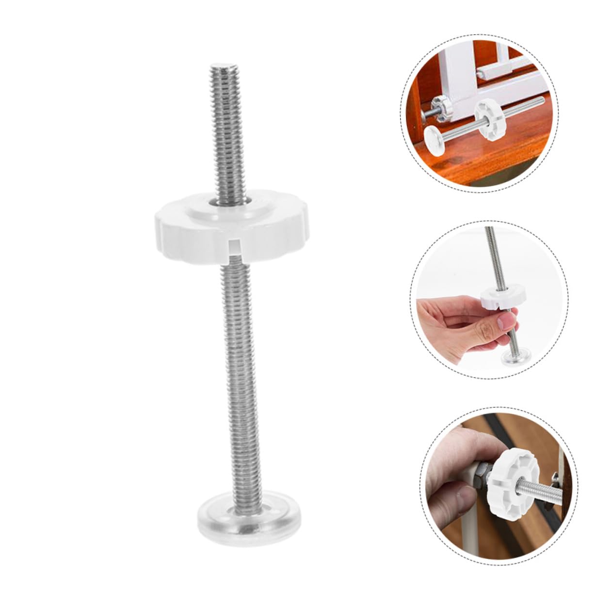 YARNOW 4 Ensembles Pièces De Balustrades De Porte Extra Large Porte Bébé Porte De Sécurité pour Bébé Assorti Accessoires Matériels Quincaillerie Alliage D'aluminium Blanche 5 Pièces * 4