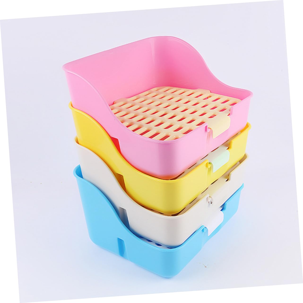 HOLIDYOYO Indoor Potty System for Dogs Puppy Pad Tray Pet Potty Trainer Pad for Puppy Litter Box Fence Color