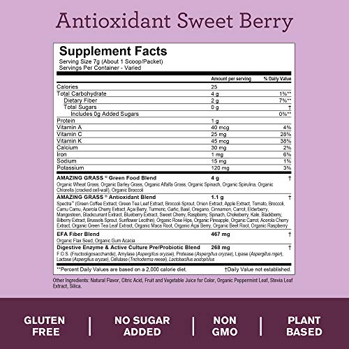 Amazing Grass Green Superfood Antioxidant: Organic Plant Based Antioxidant And Wheat Grass Powder For Full Body Recovery, 100 Servings & Green Superfood: Super Greens Powder, 100 Servings #TOP3