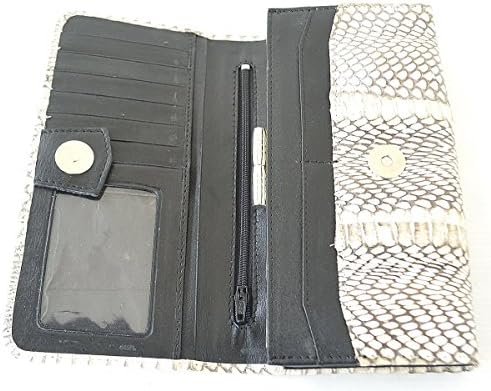 Authentic Snake Skin Women's Long Bifold Cobra Snake W/Head Purse ...