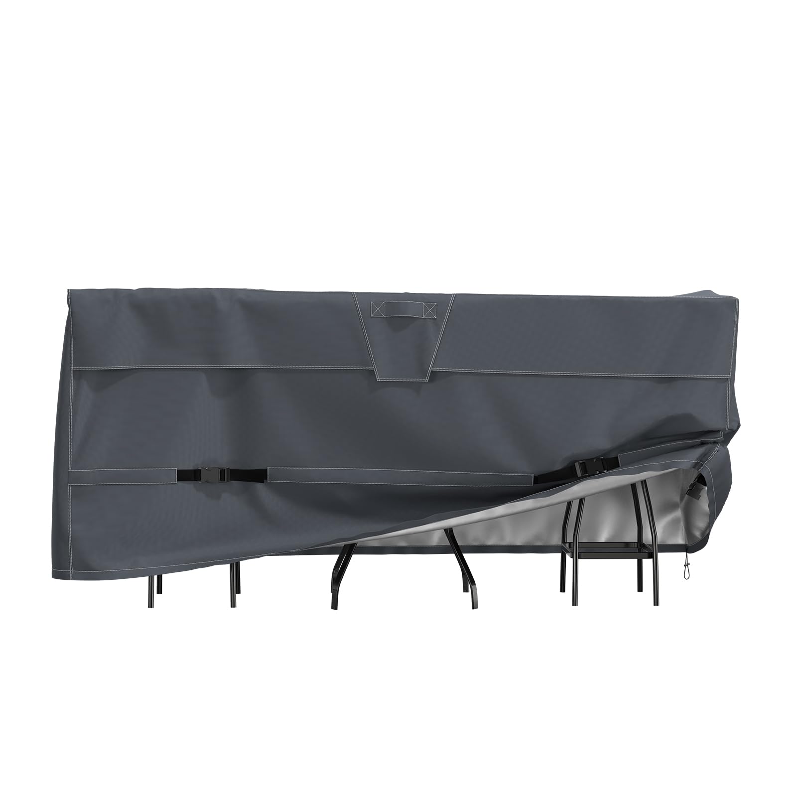 Patio Bistro Set Cover, Outdoor Bar Set Cover 69 Inch, Heavy Duty Waterproof , All Weather Protection Patio Furniture with Air Vent, 69"L x 32"W x 30"H, Grey