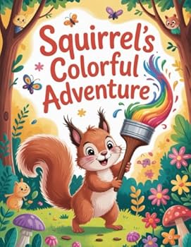 Paperback Squirrel's Colorful Adventure: Squirrel, Acorns, Seeds, Flowers, Nature, Coloring Book, Relaxation, Creativity Book