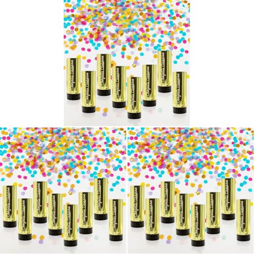 Image of 8 PCS Party Supplies Colorful Confetti Paper Poppers Confetti Cannon for Graduation Wedding Birthday Baby Shower Christmas New Year's Bridal Anniversary Fiesta Fun Party Favors Supplies (Pack of 3)