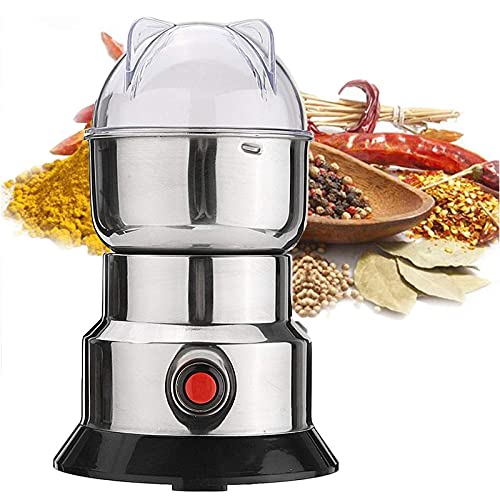 SXLCKJ Getreidemühle Elektrische Gewürzmühle 100 W – Edelstahlklingen & Überhitzungsschutz Kaffeemühle (Zerkleinerer…