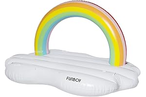 FUNBOY Giant Inflatable Rainbow Cloud Daybed Pool Float