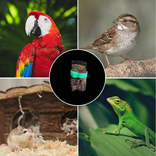 Nishore Alimentador automático de pássaros para gaiola Dispensador de alimentos secos Alimento de se