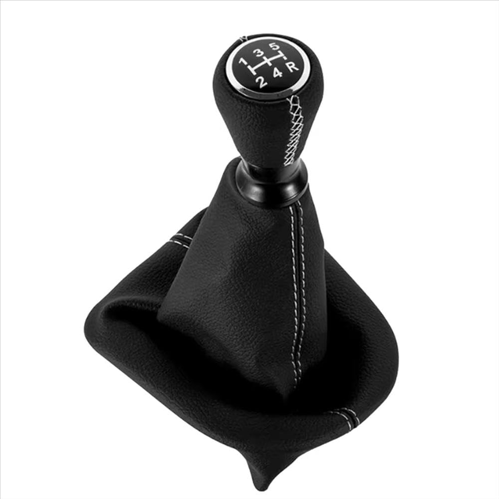 Poanbcgy One Color Car Pu Leather Gear Shift Knob For Peugeot 207 307 406 For Citroen C3 C4 C5 Auto Parts