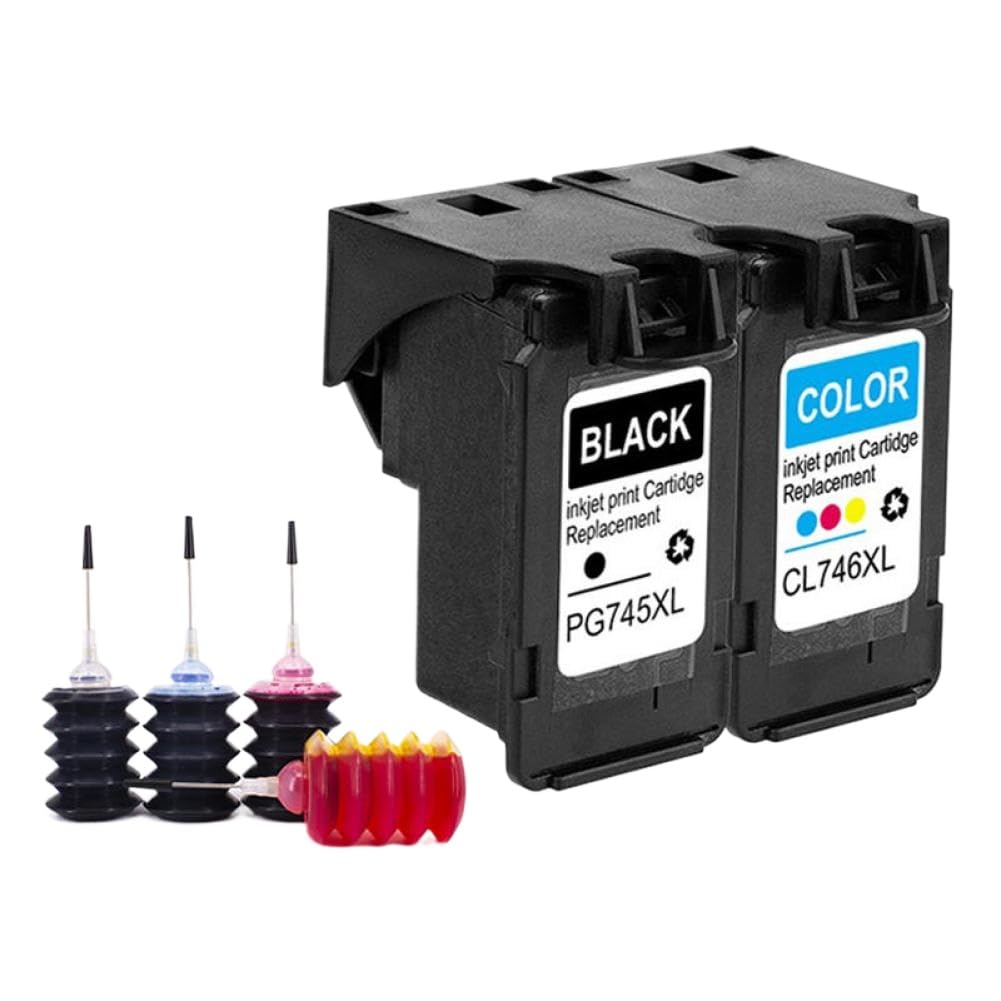 Cartuccia d'inchiostro PG745XL CLI746XL 745XL 746XL 30ML Ricarica compatibile con MG2470 MG2570 MG2970 IP2870 IP2872 TR4570(BK-CL-INK)