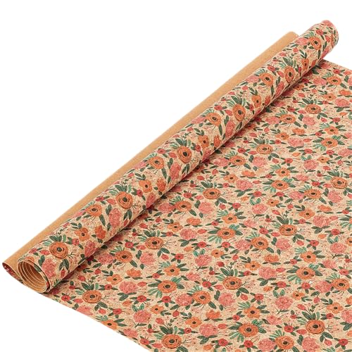 Couture sans effilochage avec le tissu en liège doux floral PH PandaHall pour DIY sur bois