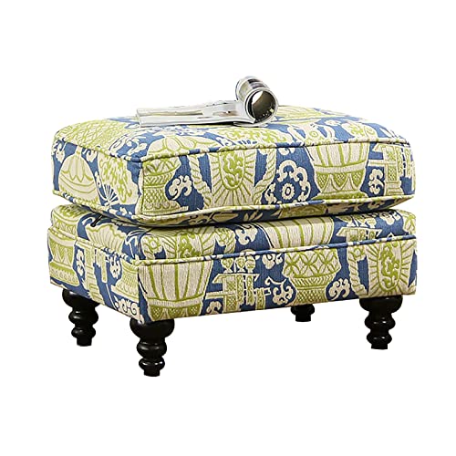 Banco rústico de madera maciza y reposapiés boho rectangular de 60x40 cm para dormitorio 2