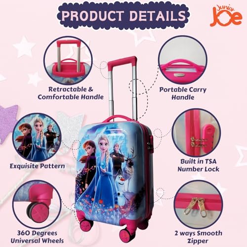 Image of 20 Inch Kids Suitcase with 4 Wheel Travel Trolley Bag (4 Day Trip) (DESIGN-12, 20 INCH)