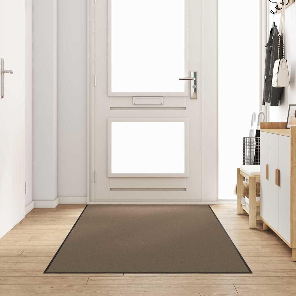Fußmatte Beige Schwarz 120x250cm Polyamid Sauberlaufmatte